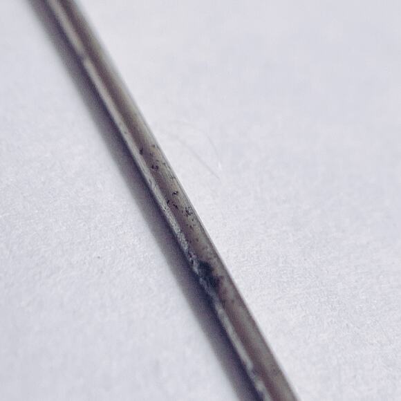 Antique Brass Tone Metal Hair Bodkin Hatpin Hairpin 1900s–1910s Steel 6" Vintage - Picture 12 of 12